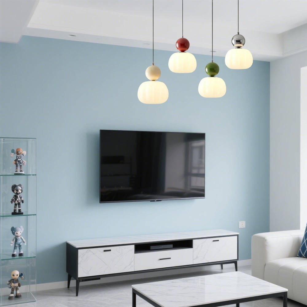 Art Deco Pendant Light Cream