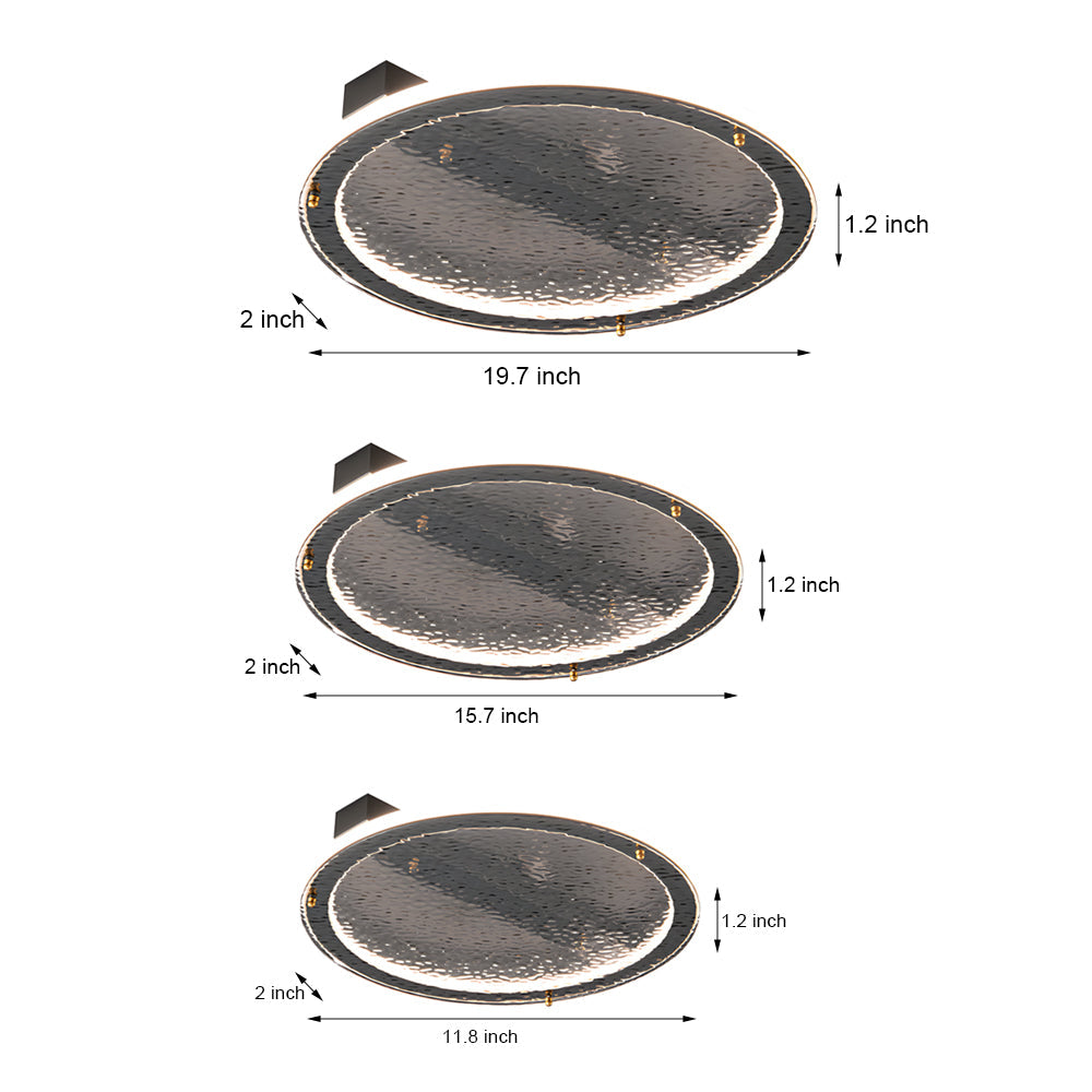 Black Glass Led Flush Mount Ceiling Light