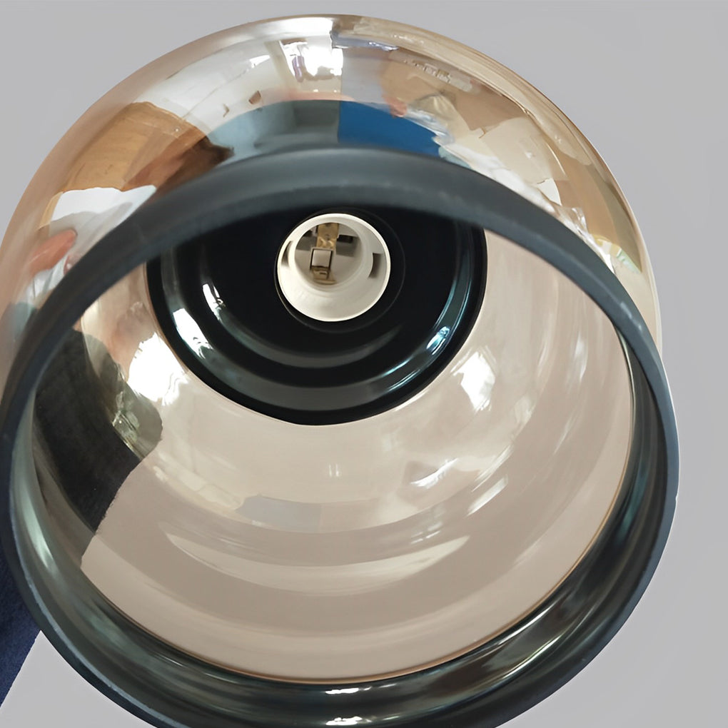 Lantern Shape Amber Pendant Light Ha078232