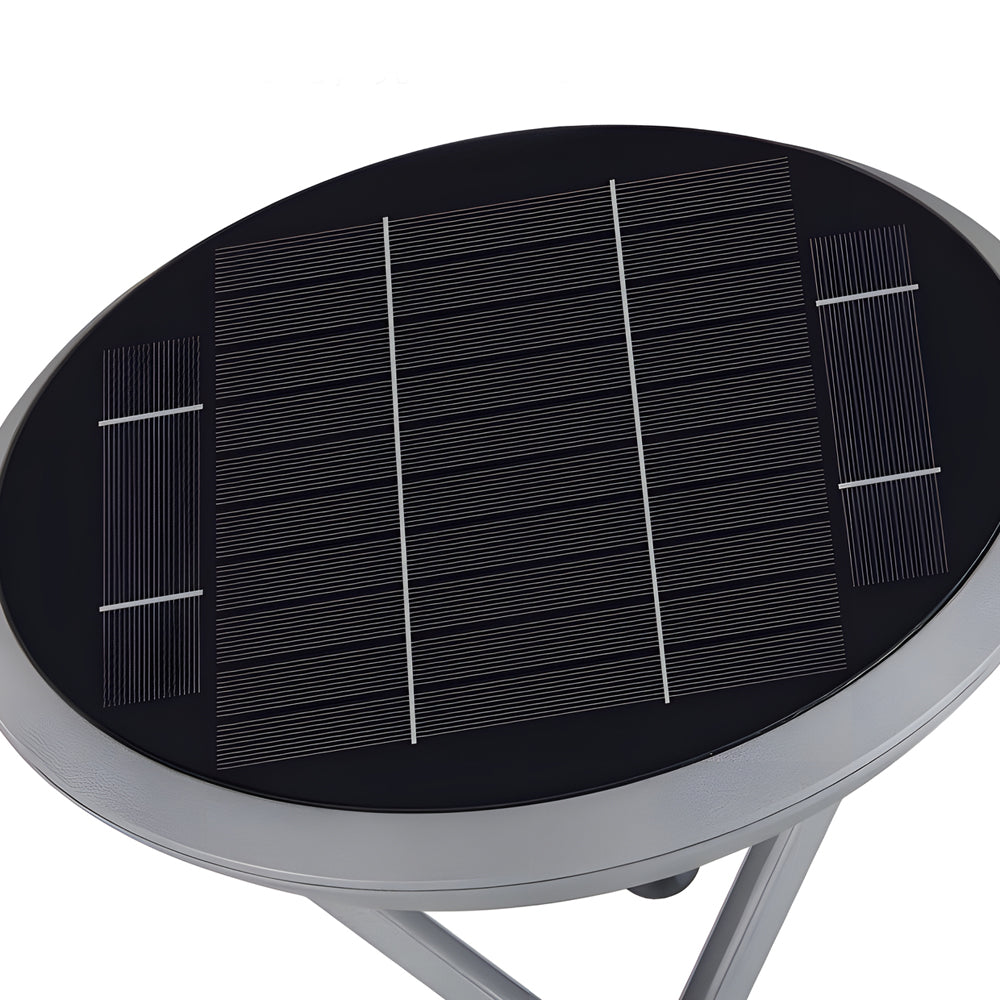 Modern Round Dual Motion Sensor Led Solar Post Lights Outdoor Pillar Lamp
