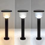 Matte Black Solar LED Pathway Lights with Adjustable Brightness for Modern Gardens