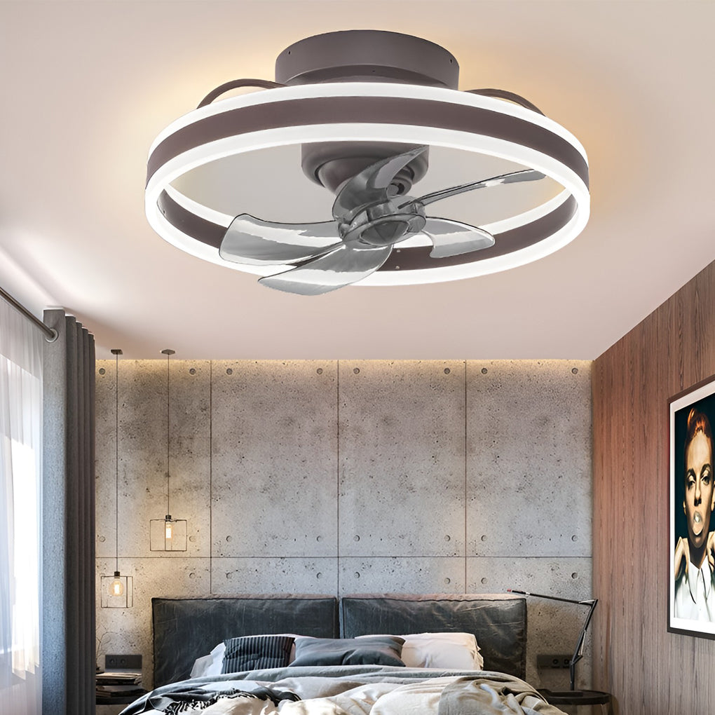 Round Stepless Dimming Modern Ceiling Fan Li001946