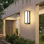 Modern Black Outdoor Wall Sconce with Motion Sensor and LED Illumination