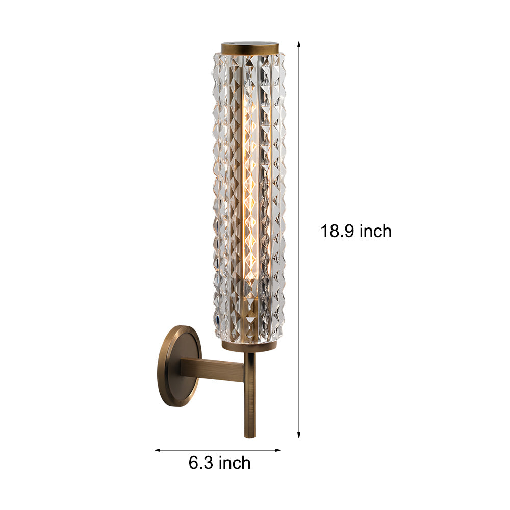 Creative Luxury Glass Copper American Style Bedroom Wall Lights Indoor