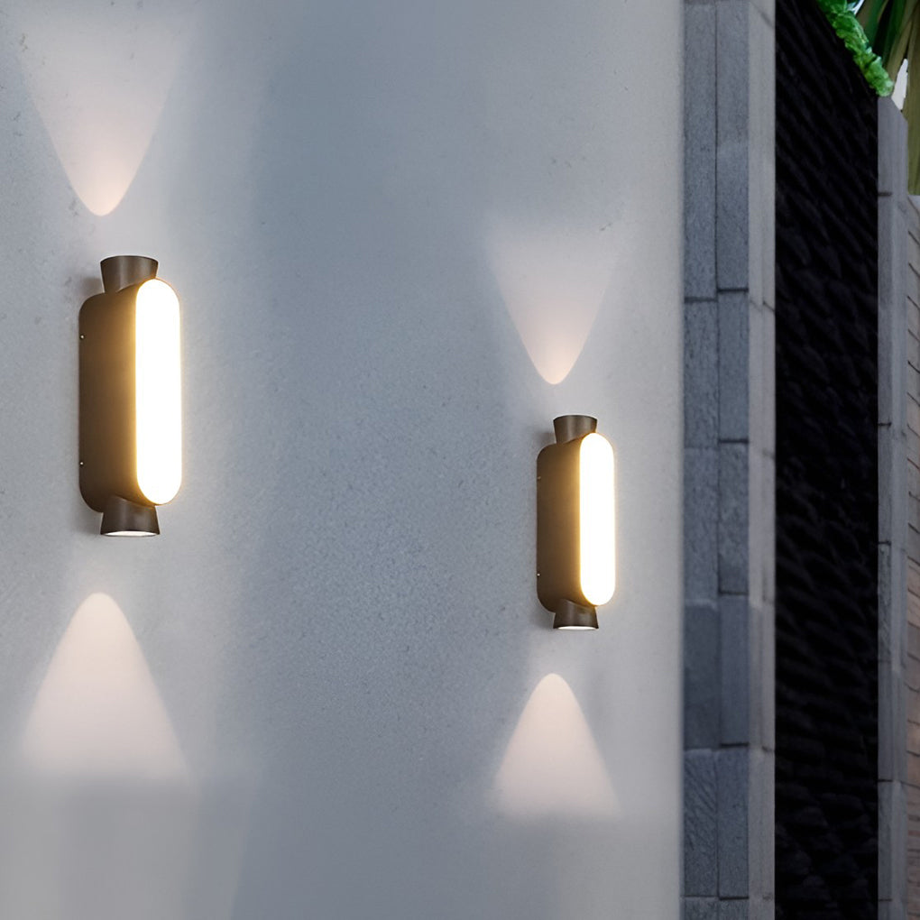 Up And Down Lights Black Modern Outdoor Wall Sconce
