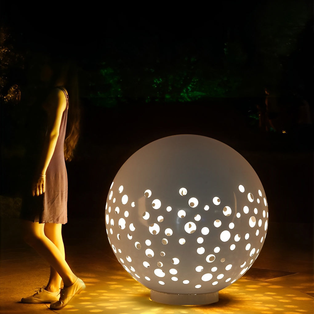 Waterproof Hollow White Outdoor Lantern Ha090540