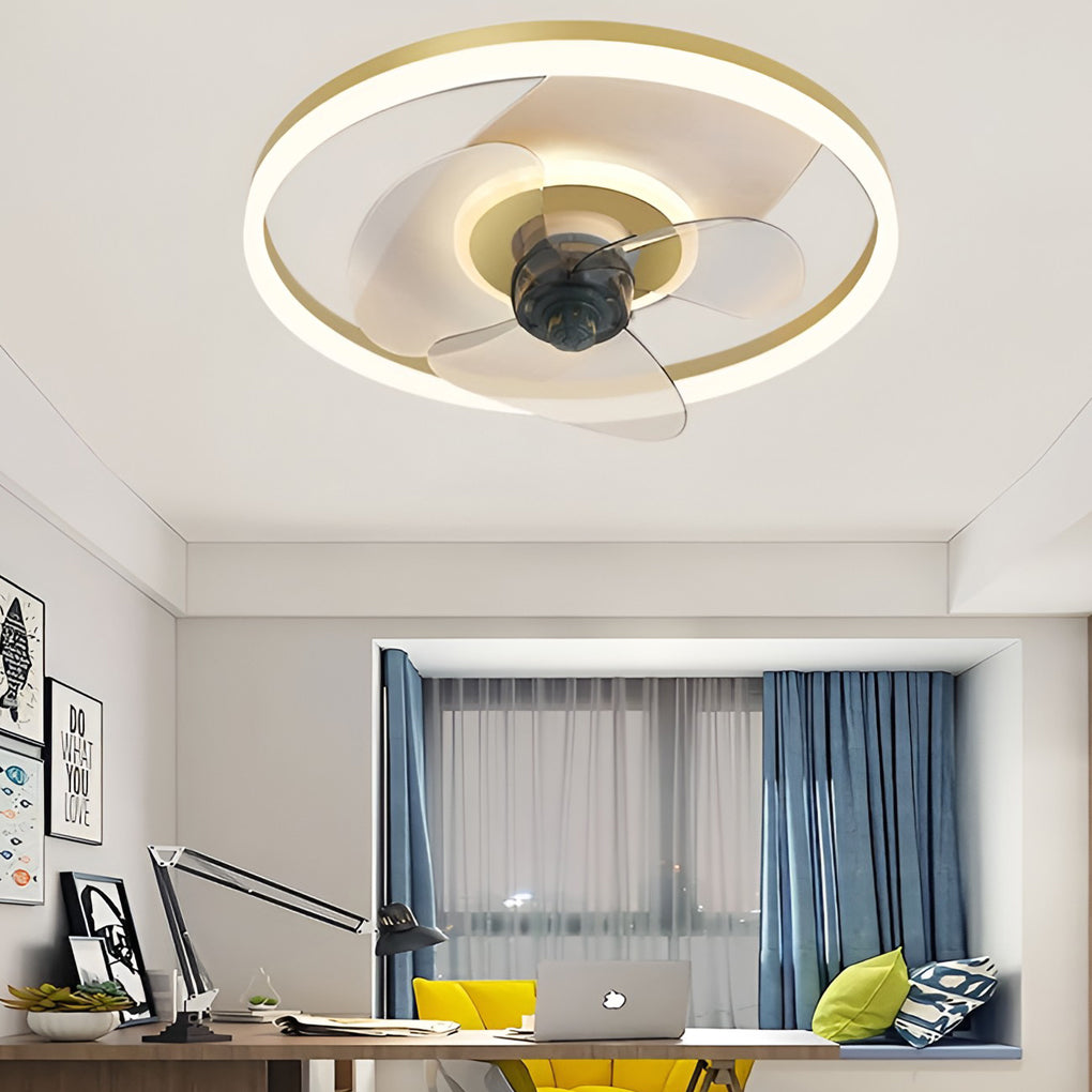 Circular Stepless Dimming Ceiling Fan Light