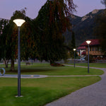 1 Light Black Outdoor Led Solar Lamp Post And Pole Street Light