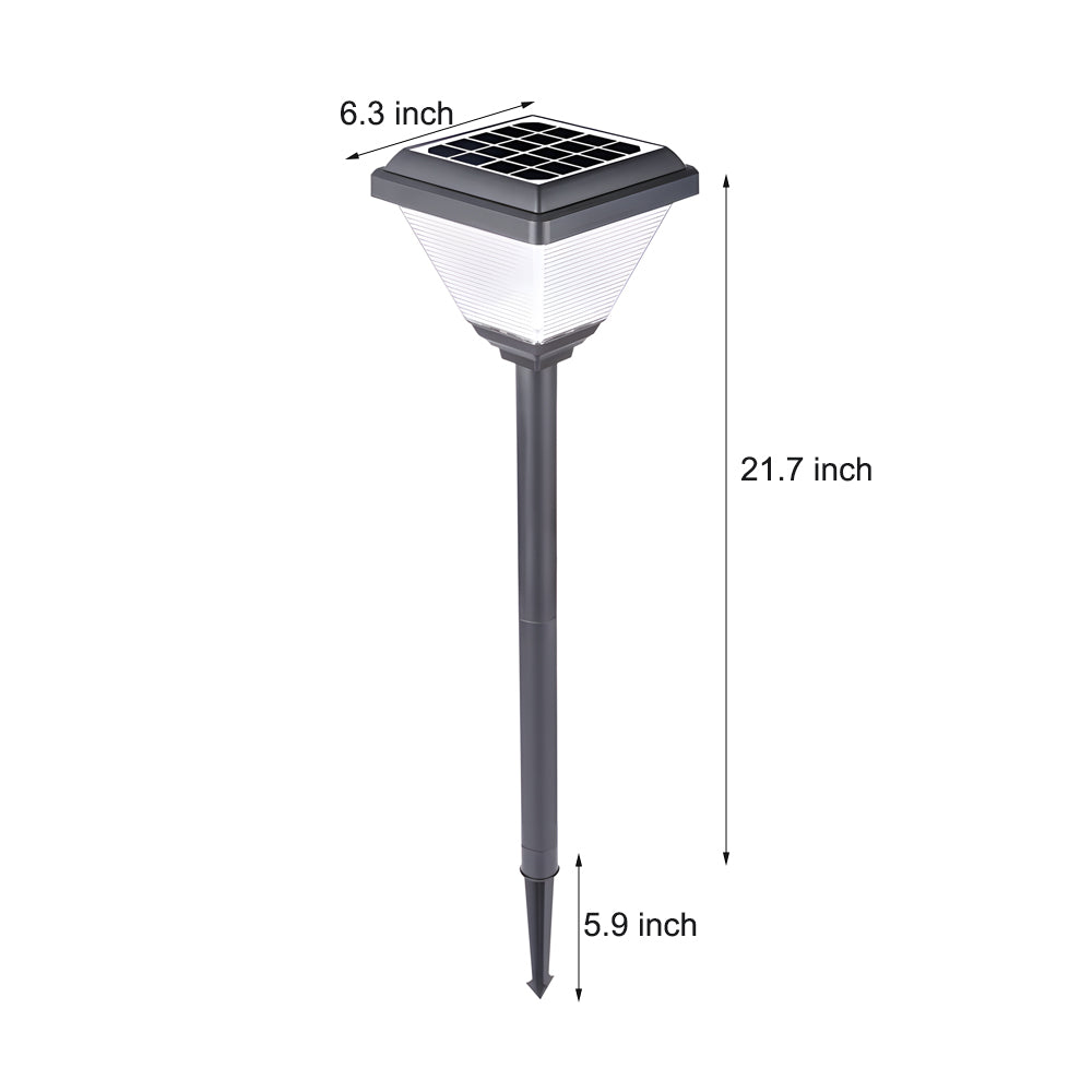 27 6 Inch H Black Solar Outdoor Pathway Light