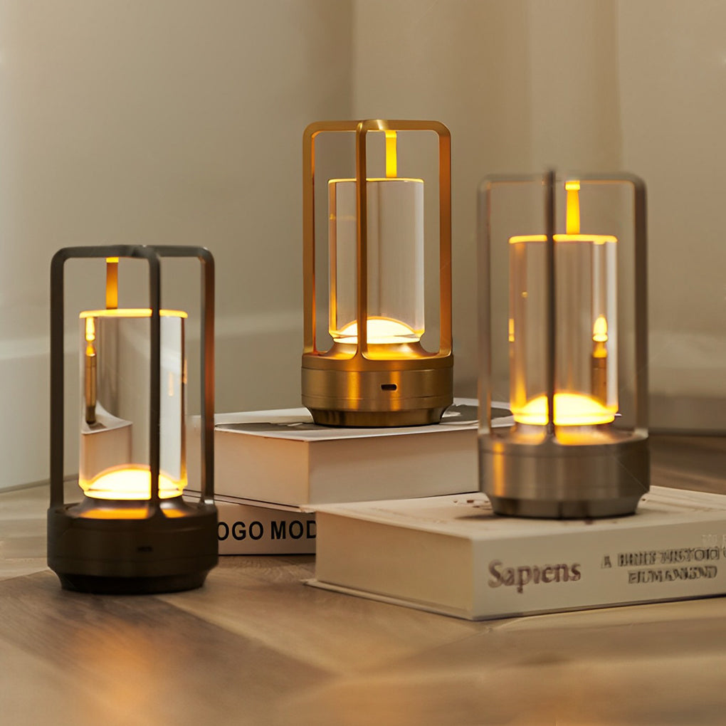 Portable Lantern Cordless Table Lamp Usb Touch Dimming Night Lights