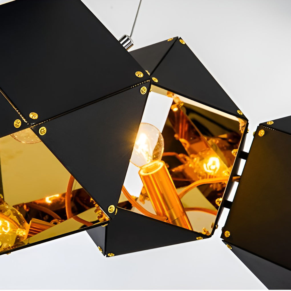 6 Heads Geometric Creative Polygonal Postmodern Pendant Light