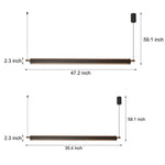 Modern 35 4 47 2 Black Aluminum Linear Kitchen Island Light
