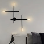 Modern LED Wall Sconce with Artistic Iron and Acrylic Design