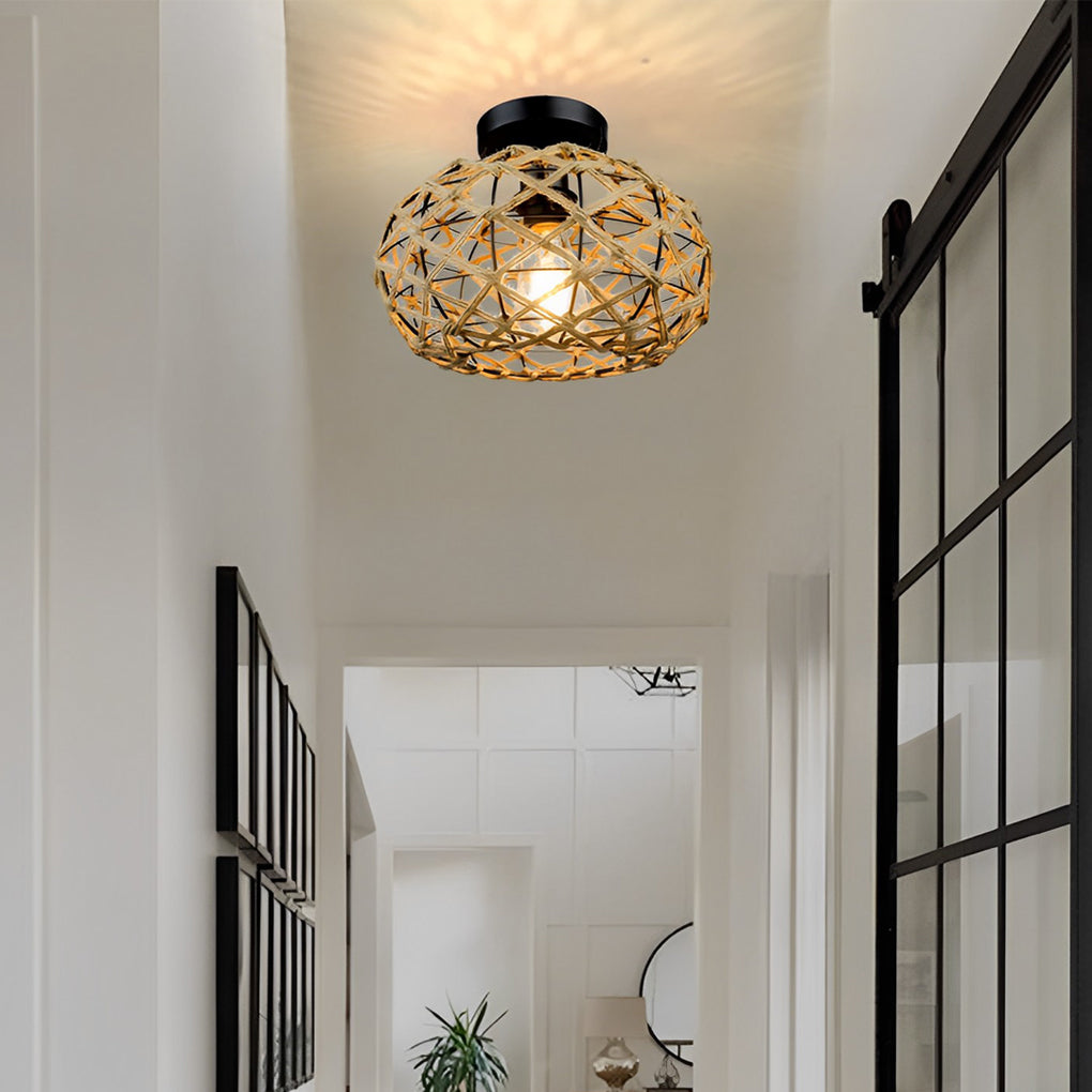 Hand Woven Ceiling Light Ha079956