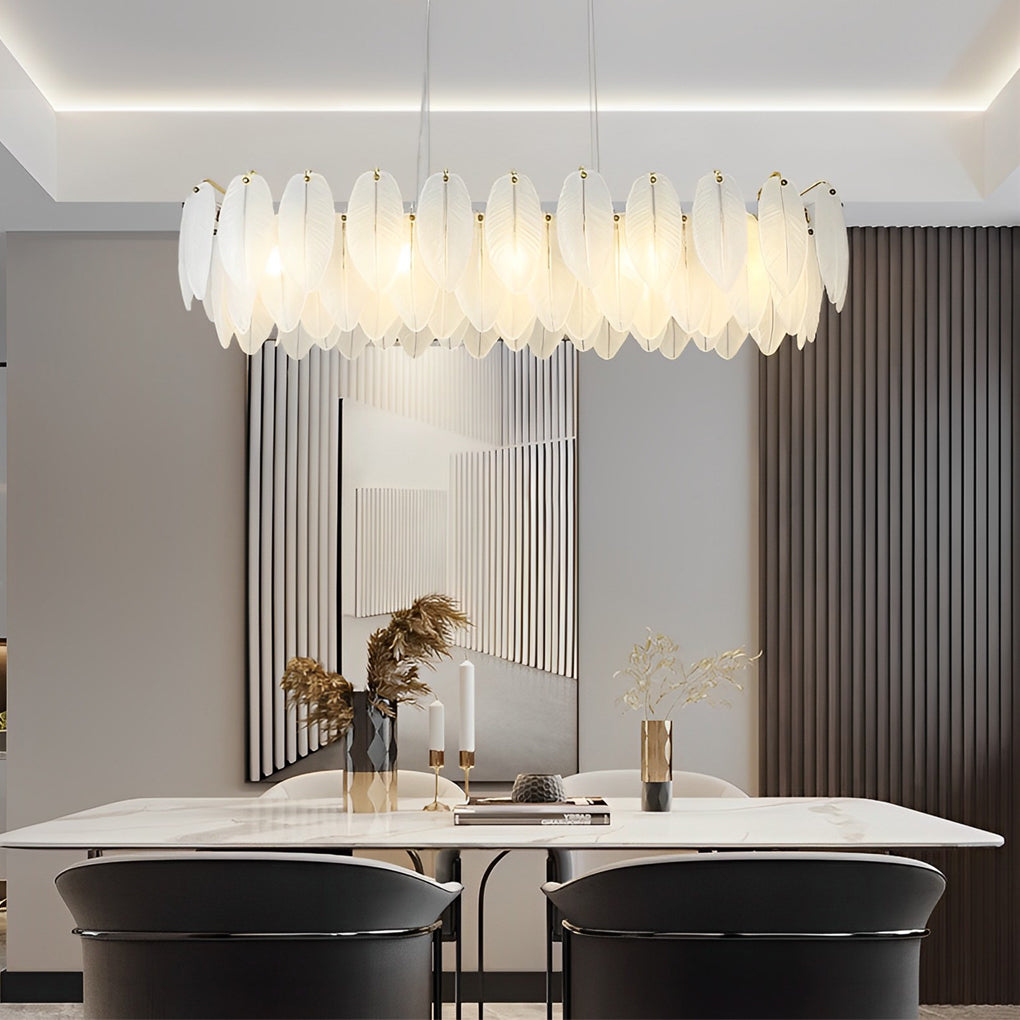 Glass Feathers Dining Room Light Ha098702
