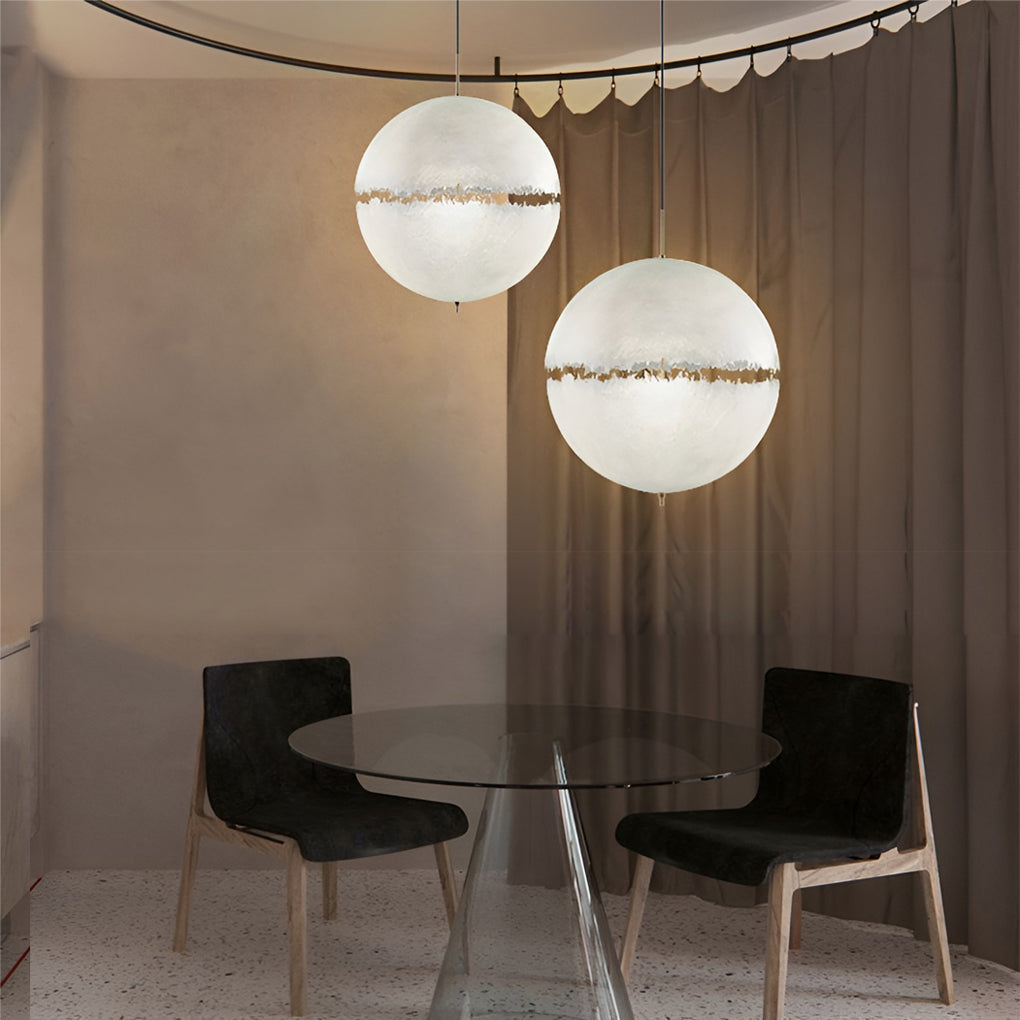 Moon Shaped Led White Pendant Light Li002036
