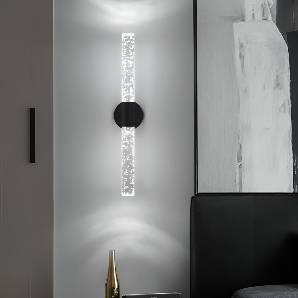 Cylinder LED Wall Sconce in Iron and Acrylic for Modern Interiors