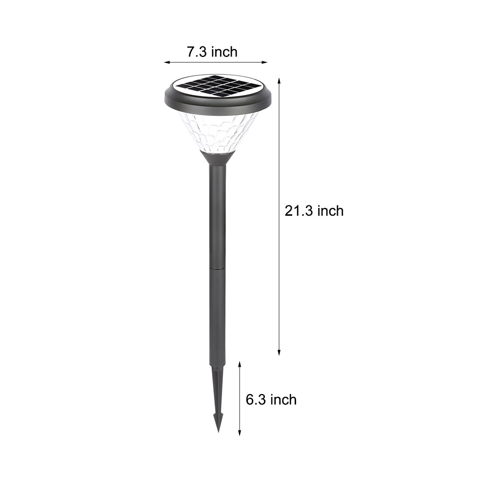 Black 27 6 Inch H Solar Led Path Lights With Stake