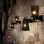 Retro Iron Hollow Adjustable Plug In Wall Sconce