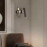 Brass Villain Wall Lamp 1 Light Slender Adjustable Led Wall Spotlight