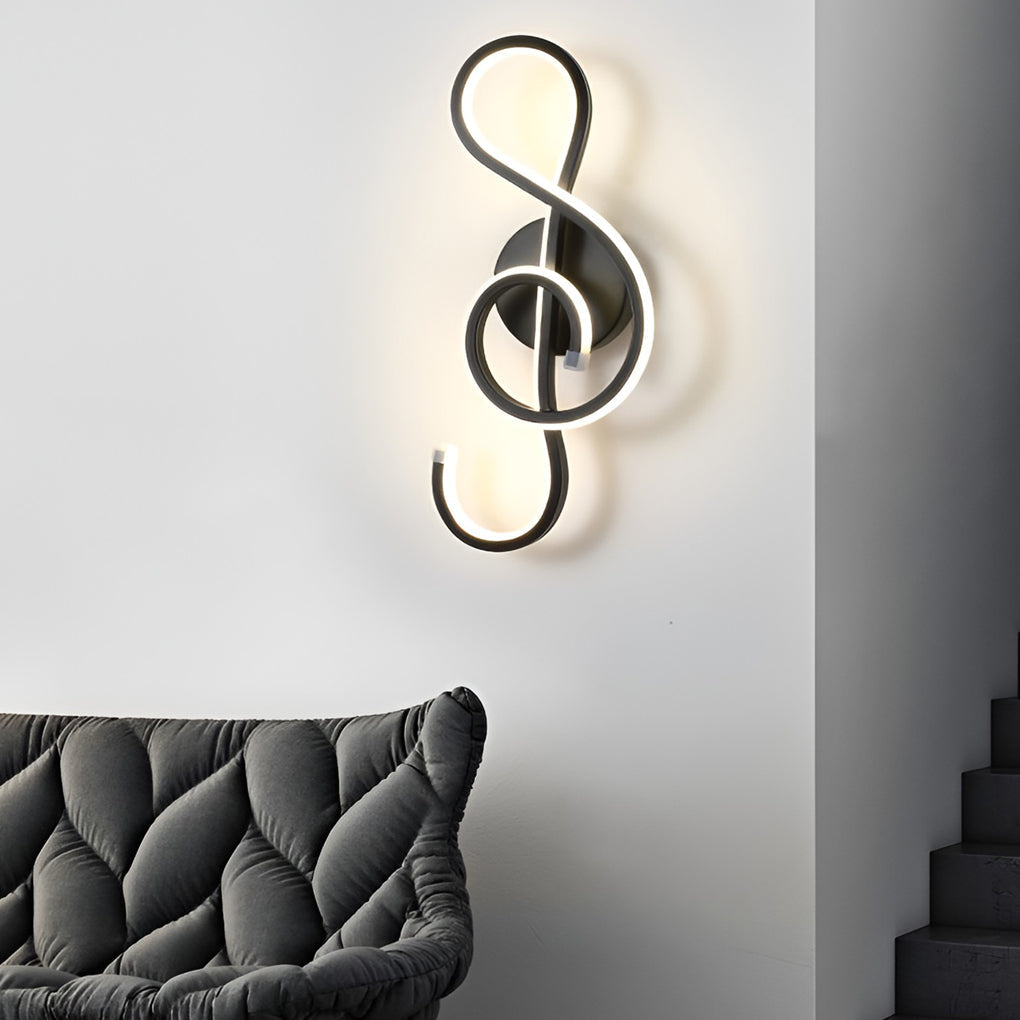 Musical Note Shaped Electroplated Wall Sconce