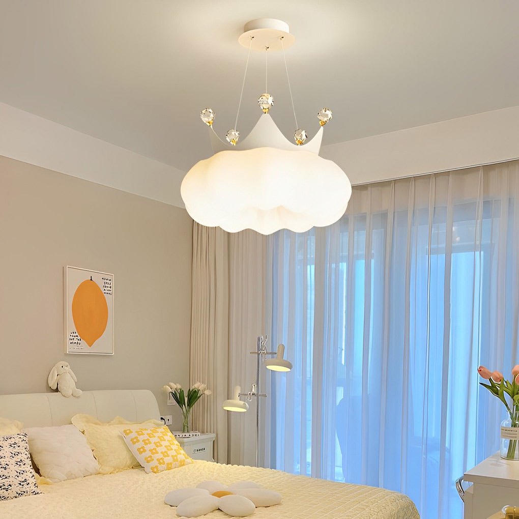 Clouds Crystal Crowns Led Pendant Light Ha083105