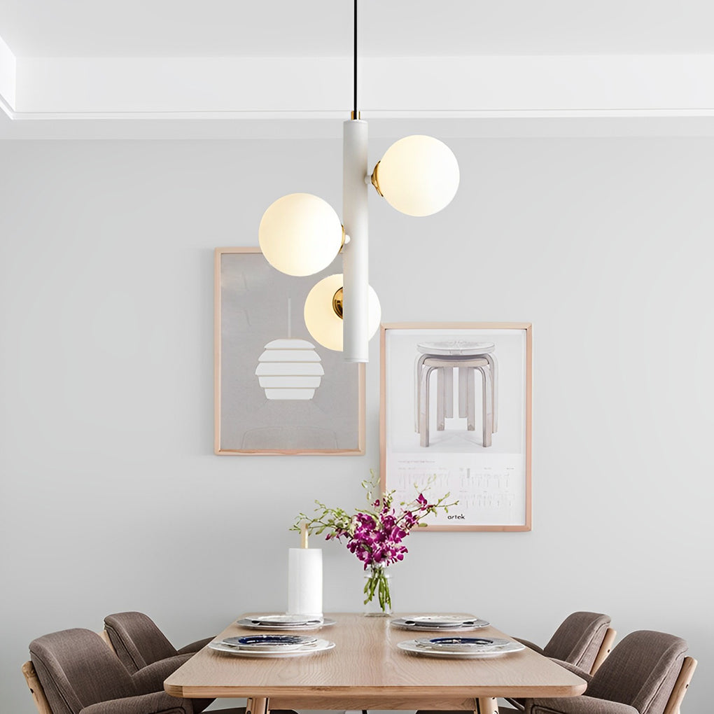 3 Glass Balls Led Chandelier Light Ha098857