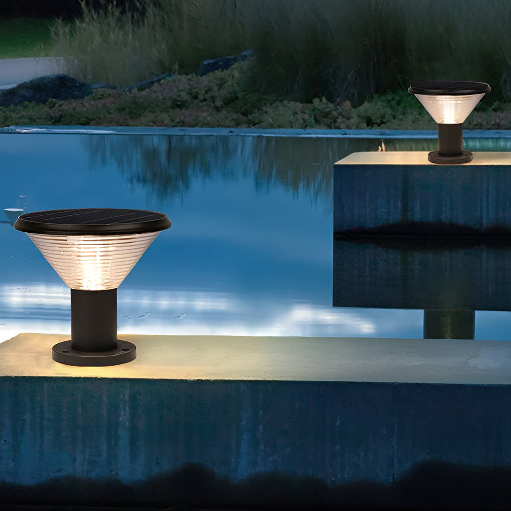Circular Waterproof Solar Fence Post Lights