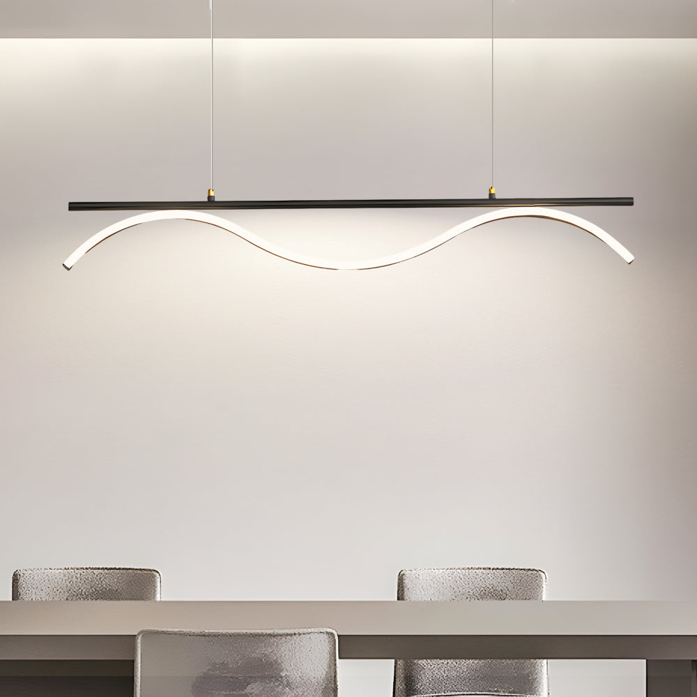 Linear Wave Design Led 1 Light Island Light 47 L