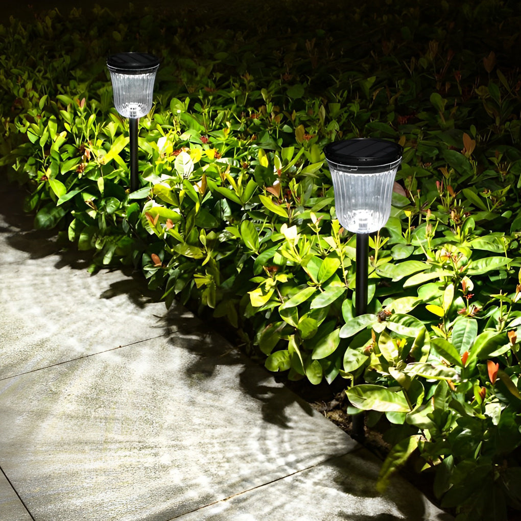 Solar-Powered Motion Sensor Lawn Lights, Set of Two – Modern Landscape Lighting