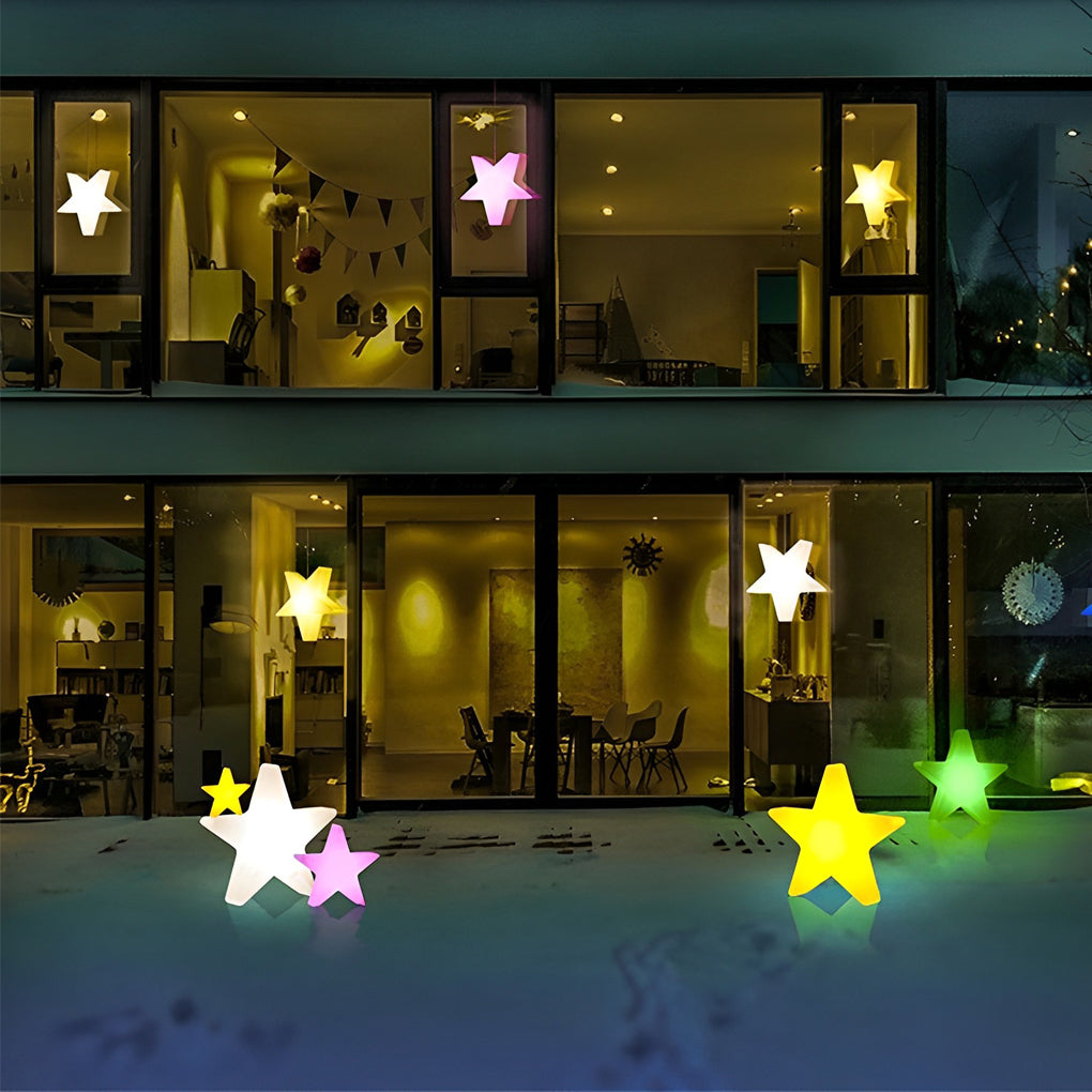 LED Star Ornament Lights – Modern Rechargeable Holiday Decor