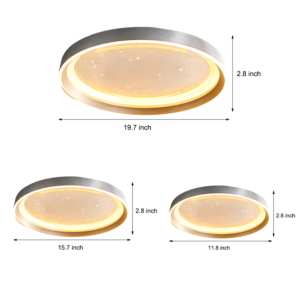 Round Acrylic Starry Sky 3 Step Dimming Led Simple Modern Ceiling Lamp