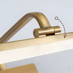 Brass Linear Bathroom Vanity Light Curved Rod Design
