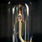 Glass Dome Hymn Accent Table Lamp Led Candle