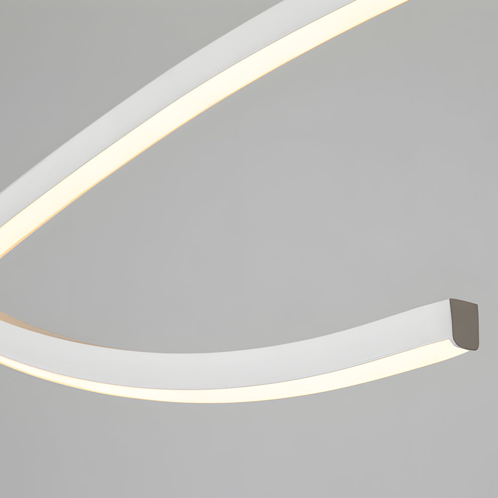 39 4 47 2 Wide Black White Wave Linear Led Pendant