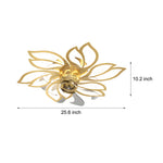 Simple Flowers 3 Step Dimming Modern Low Profile Ceiling Fan With Lights