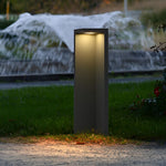 Modern Outdoor Path Light with Half-Cut Rectangular Design in Gray, LED 4.5W, IP54 Waterproof