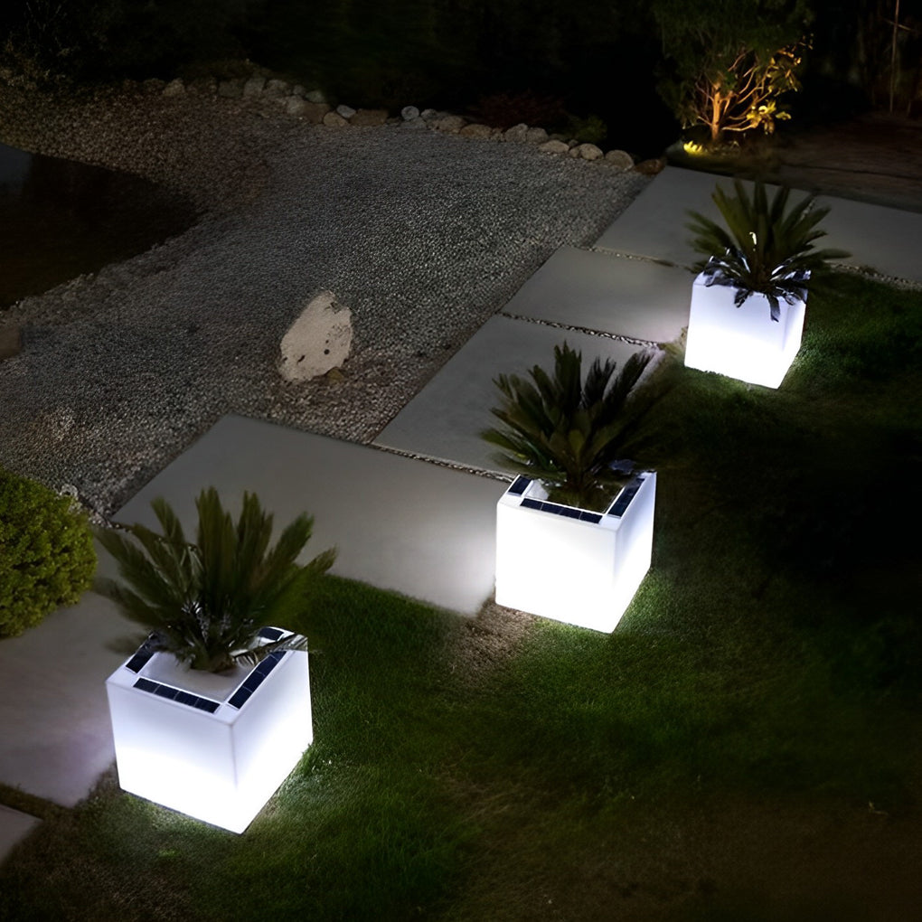 Square Waterproof Solar Flower Pot Light Ha085510