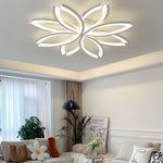 Led Flush Mount Flower Shaped Acrylic Ceiling Light White Gray Ceiling Lighting Fixture For Living Room