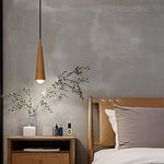 Wood Cone Led Pendant Light Li002660