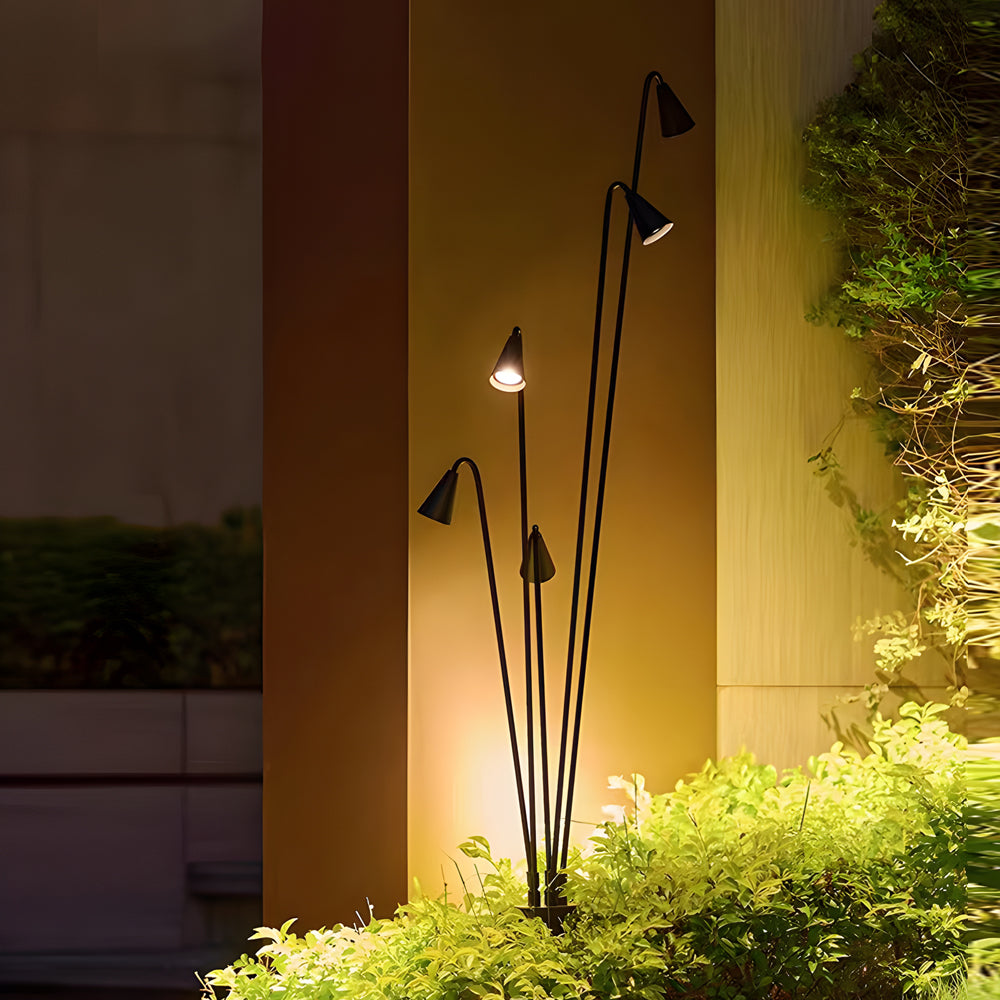 Classic Industrial Black Multi Head Led Floor Lamp