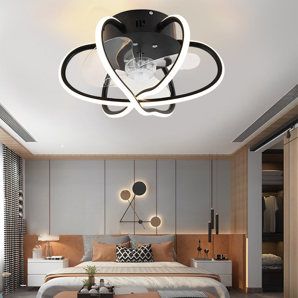 Round Flower Cage Ceiling Fans Lamp Ha082887