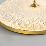 Round Sparkle Glass Led Flush Ceiling Light