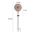 Round Iron Hollow Solar Ground Light Li002500