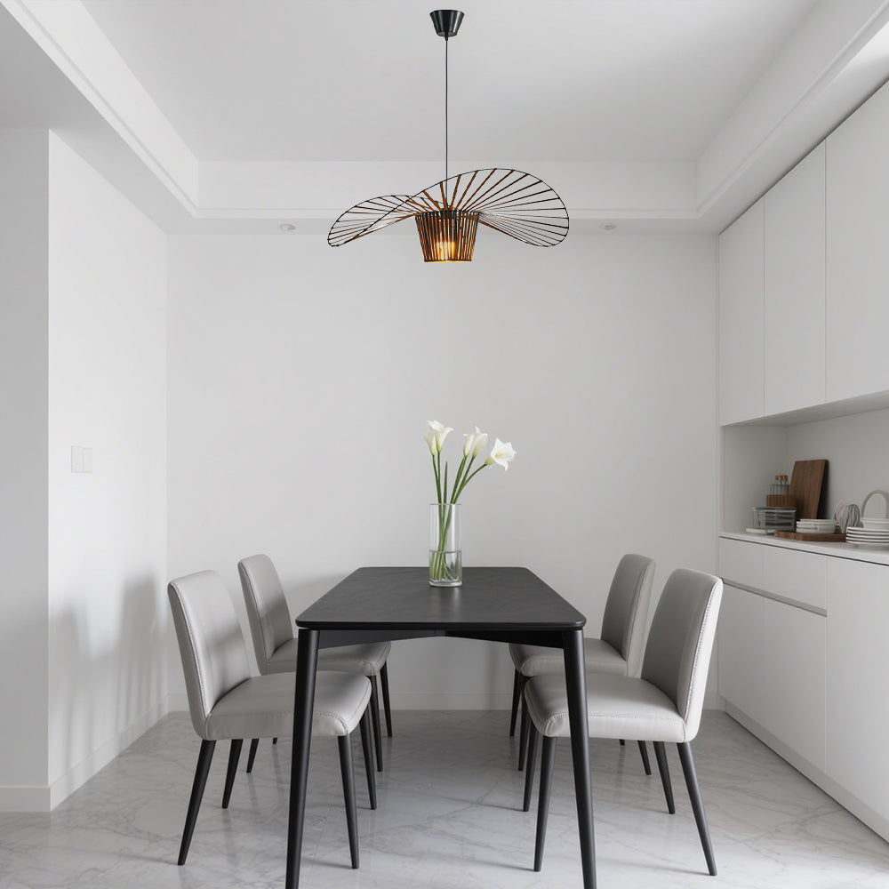 Modern Simple Fabric Hat Shape Pendant Light