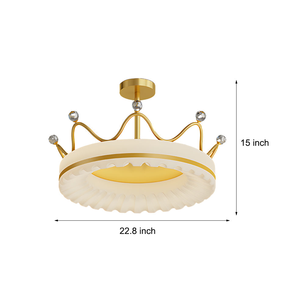 Creative Crowns Three Step Dimming Led Luxury Modern Ceiling Lights Fixture