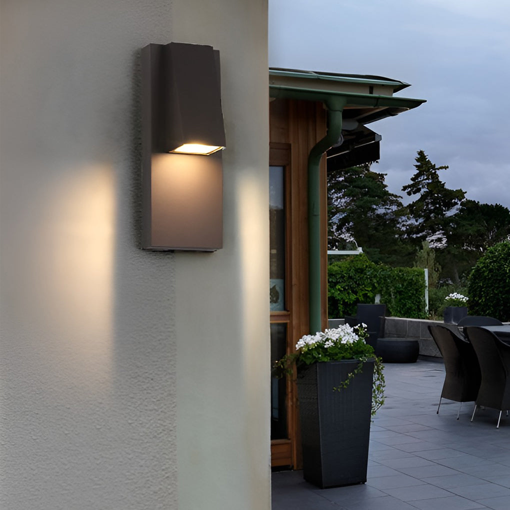 Rectangle Waterproof Led Black Outdoor Wall Lamp