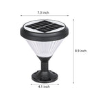 9 In H Waterproof Black Solar Led Pier Mount Light