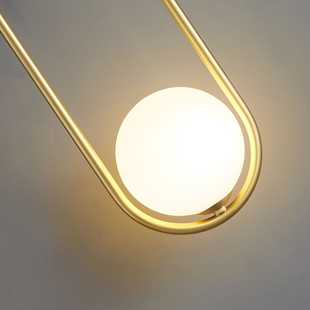 Mila Wall Sconce 1 Light Glass Globe Wall Light Gold Black