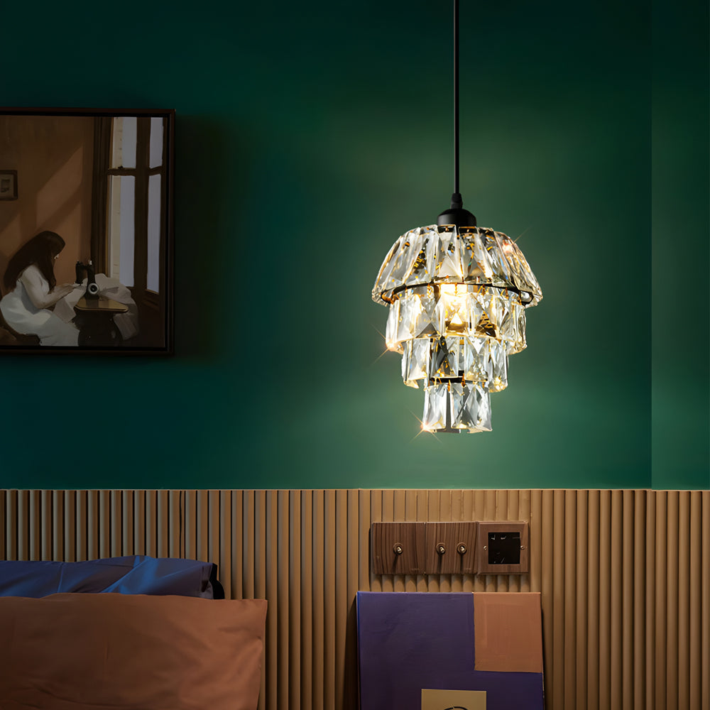 1 Light Mini Crystal Small Pendant Light